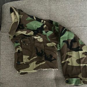 SHEIN Camouflage Jean Jacket